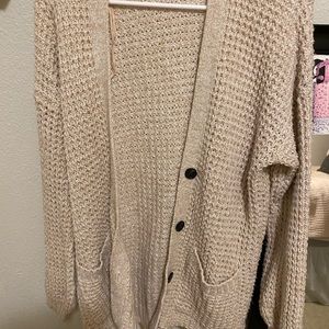 Tan cozy cardigan